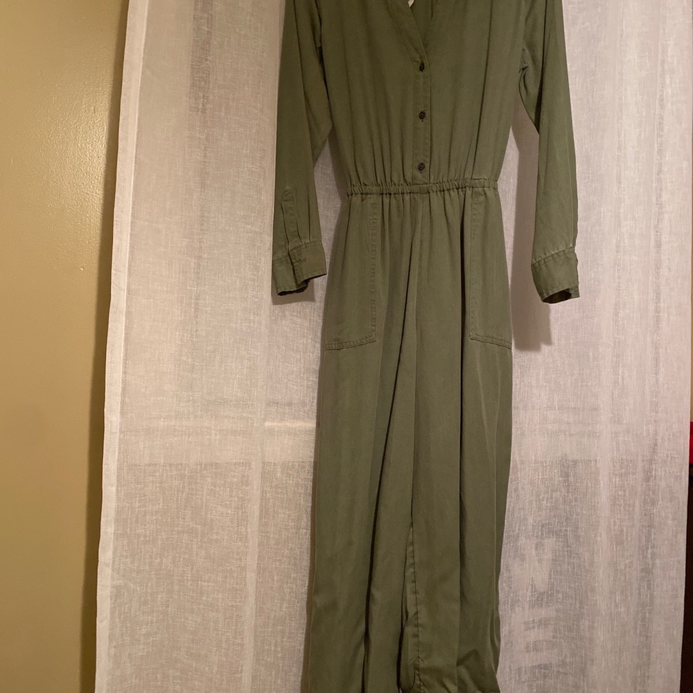Green khaki jumpsuit